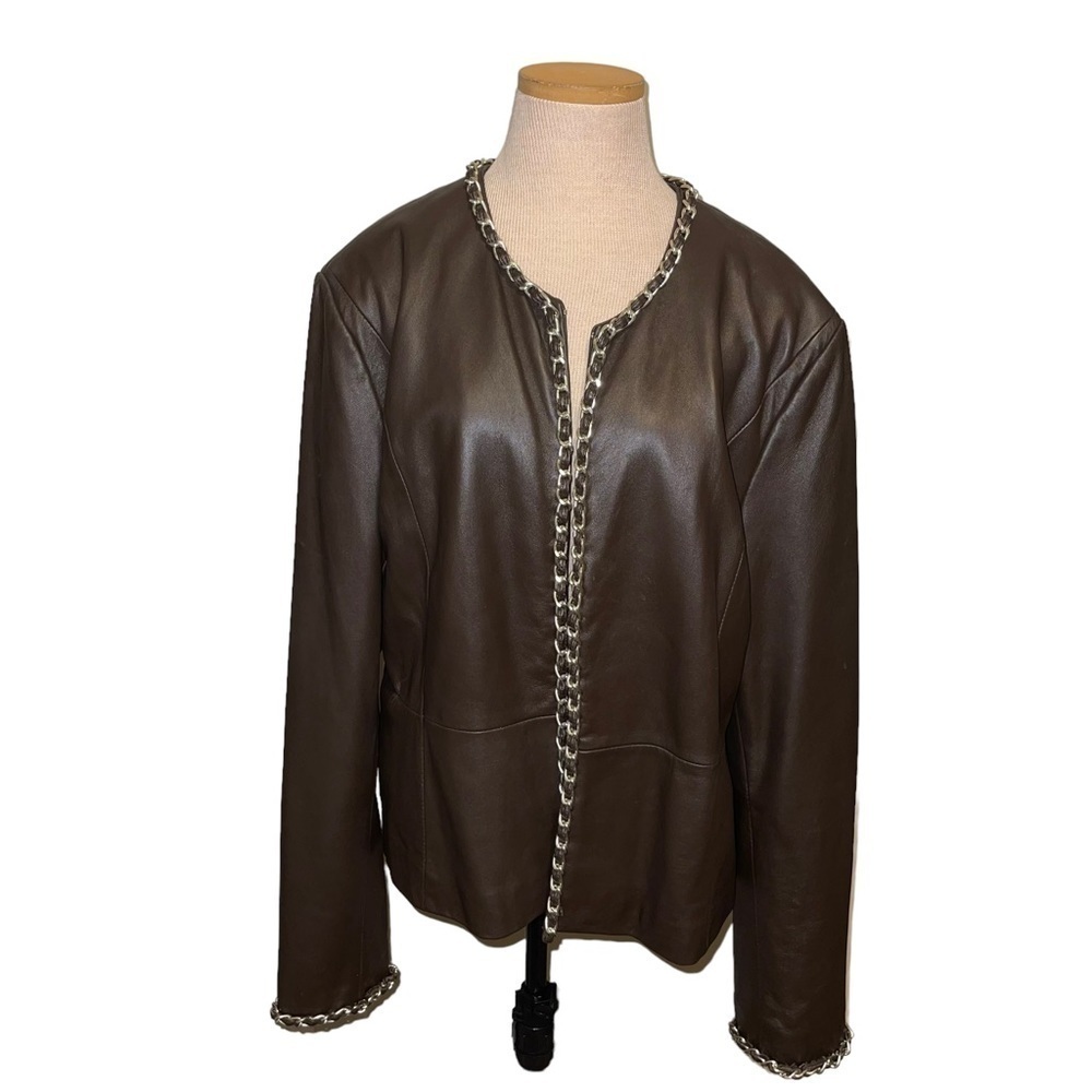 Bradley Woman 100 % Leather Jacket Size XL